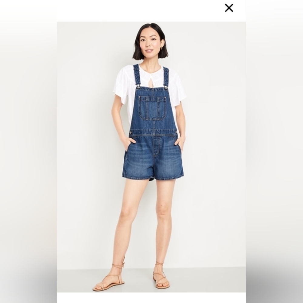 Old Navy Women's Blue Denim Overalls